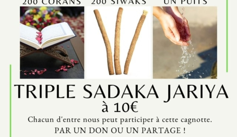 Offrir 3 Sadaqa jariya 10€