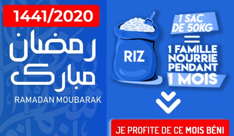 45 € = un sac de riz pour une famille pauvre