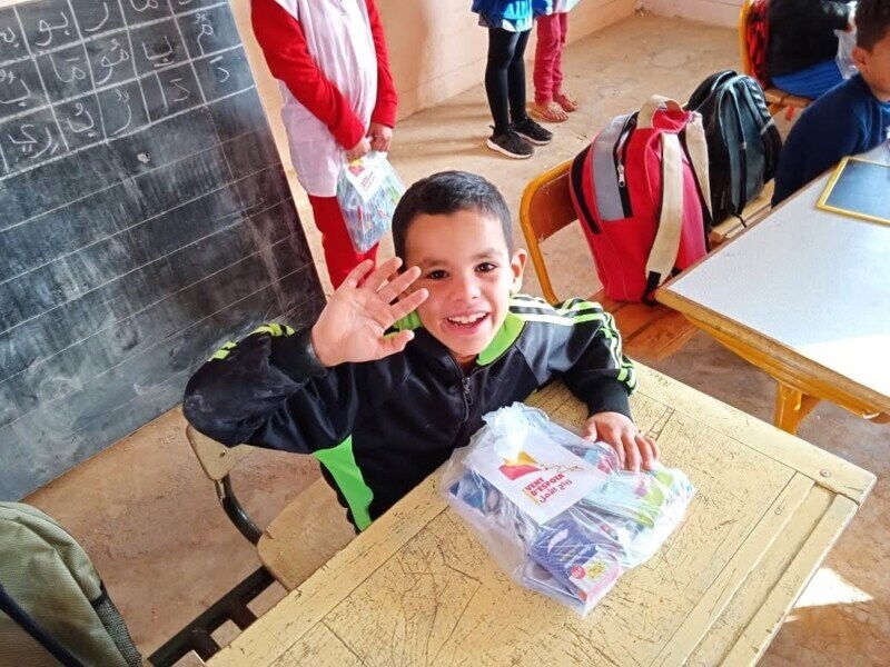 Recolte fournitures scolaires - Ecoliers marocains