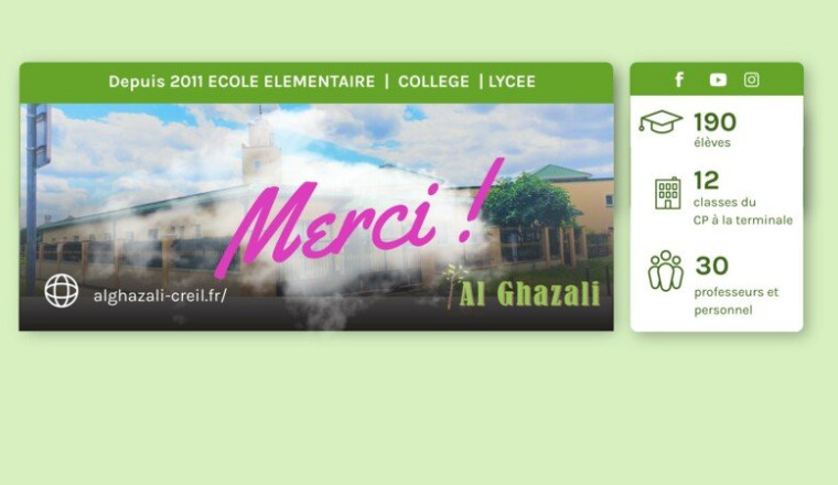 Pour le groupe scolaire Al Ghazali - juin 2022