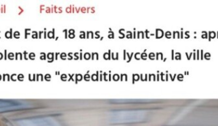 Pour Farid 18ans tué Injustement Allah y rahmo