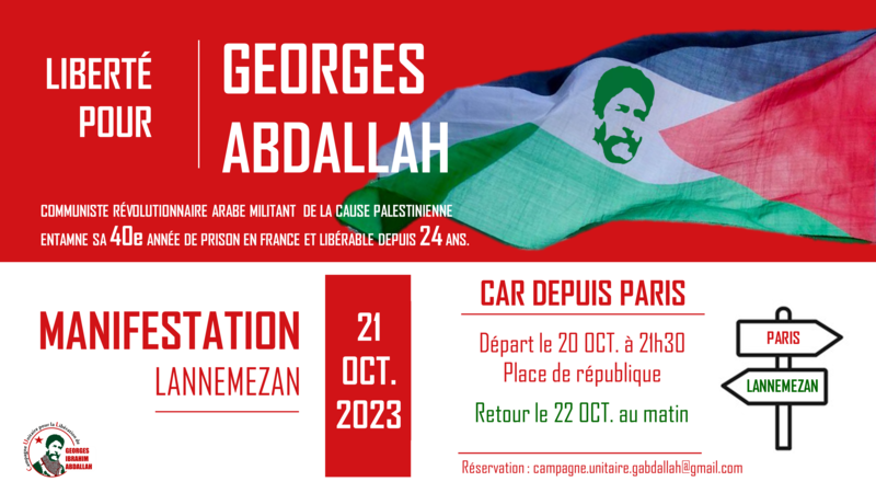 Un car Paris-Lannemezan pour Georges Abdallah