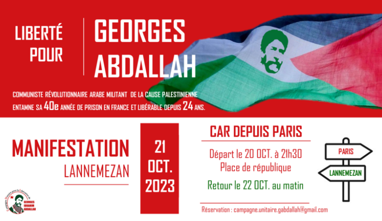 Un car Paris-Lannemezan pour Georges Abdallah