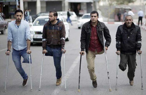 Aidons les mutilés Palestiniens de Gaza!