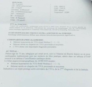Opération artères bouchées
