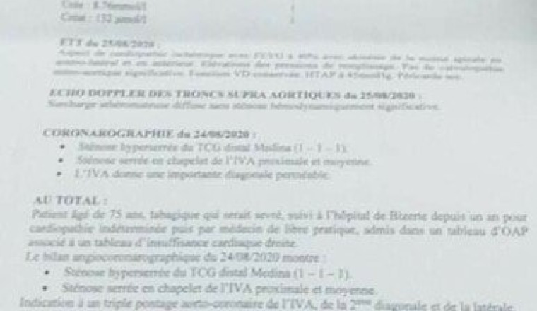 Opération artères bouchées