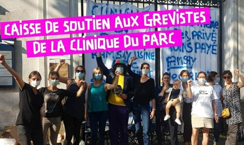 Soutien aux grévistes  de la Clinique du Parc