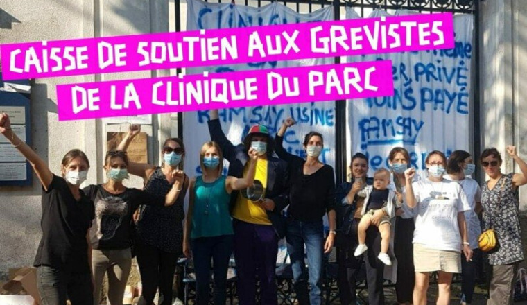 Soutien aux grévistes  de la Clinique du Parc