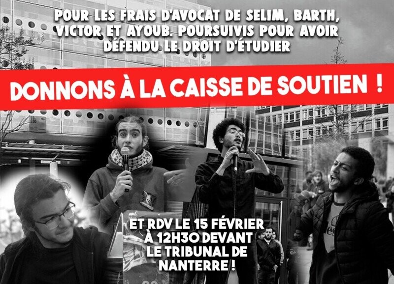 Solidarité avec les étudiants réprimés de Nanterre