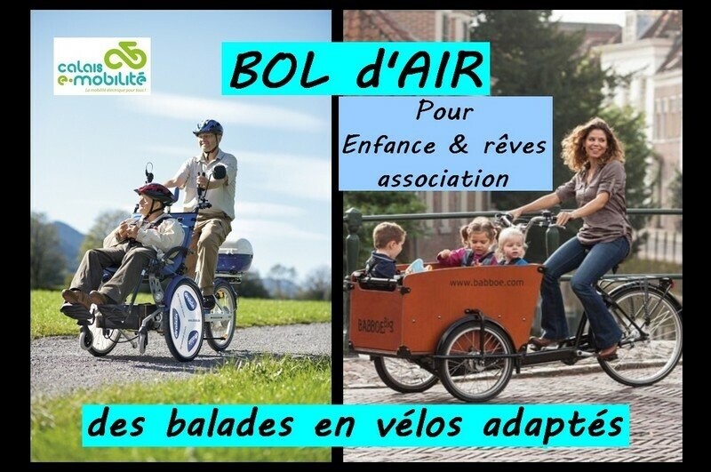 Balades en vélos adaptés l'asso Enfance et rêves