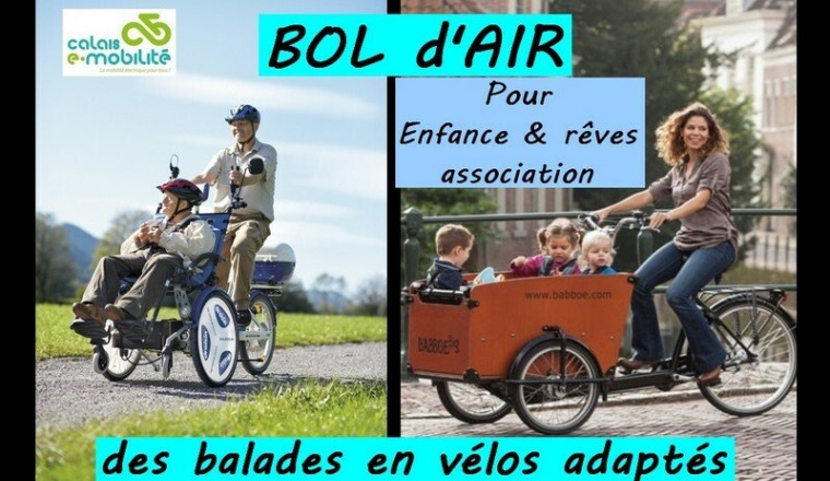 Balades en vélos adaptés l'asso Enfance et rêves