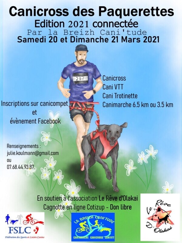 Canicross connecté en soutien au Rêve d'Olakai