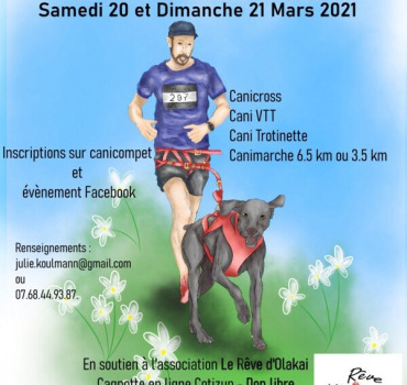 Canicross connecté en soutien au Rêve d'Olakai