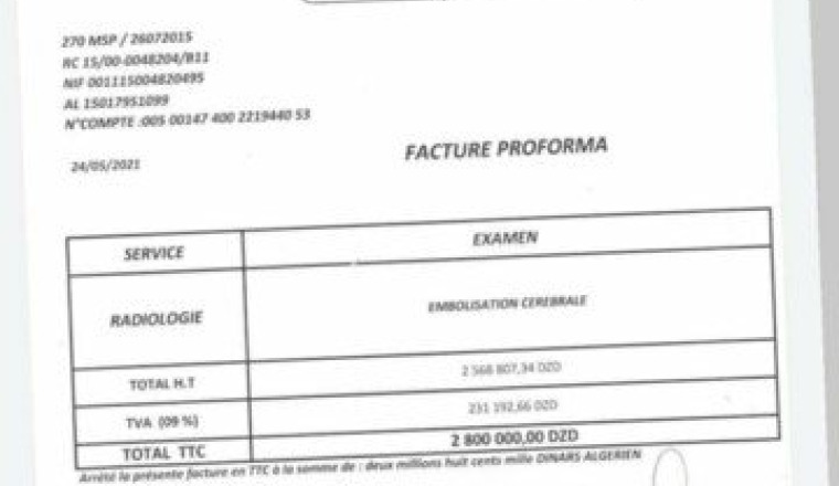Une embolisation pour Safia