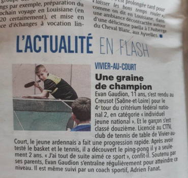Projet sportif d'Evan