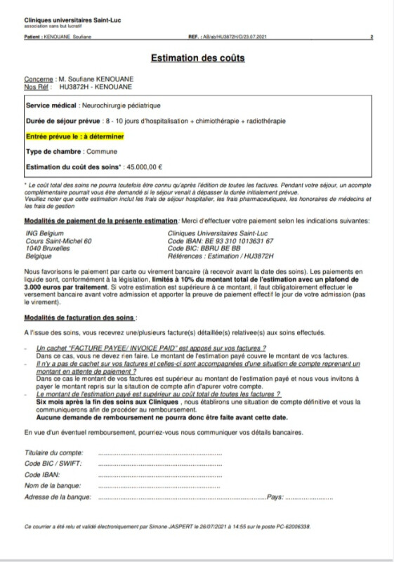 Image justificative de la cagnotte