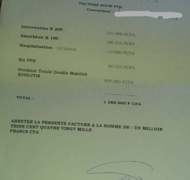 Frais médicaux pour Aminata Diallo