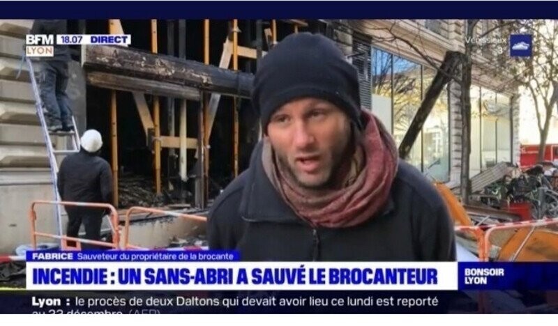 Remercier Fabrice le SDF de son acte de courage