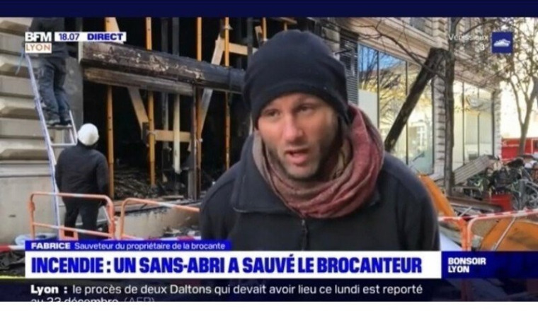 Remercier Fabrice le SDF de son acte de courage