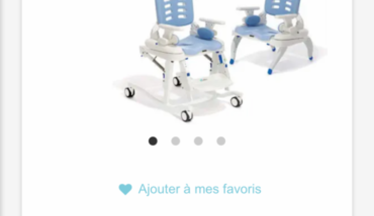 Chaise de change et douche pour Sacha
