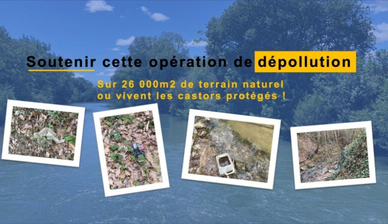Opération de dépollution d'un terrain naturel
