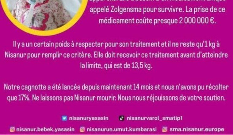 Soyons une cause pour sauver nisanur