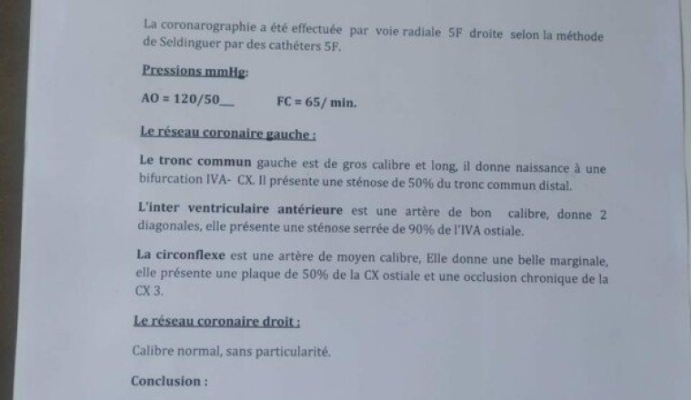 Opération du cœur urgente