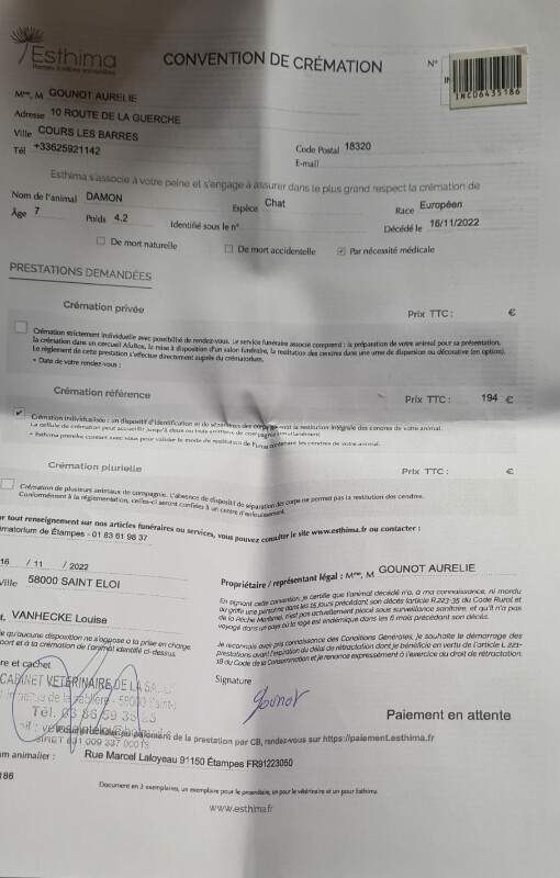 Image justificative de la cagnotte