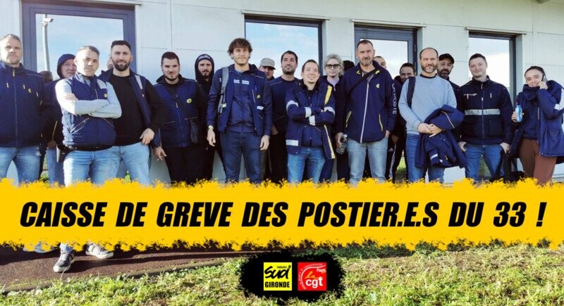 CAISSE DE GREVE POSTIER.E.S DU 33
