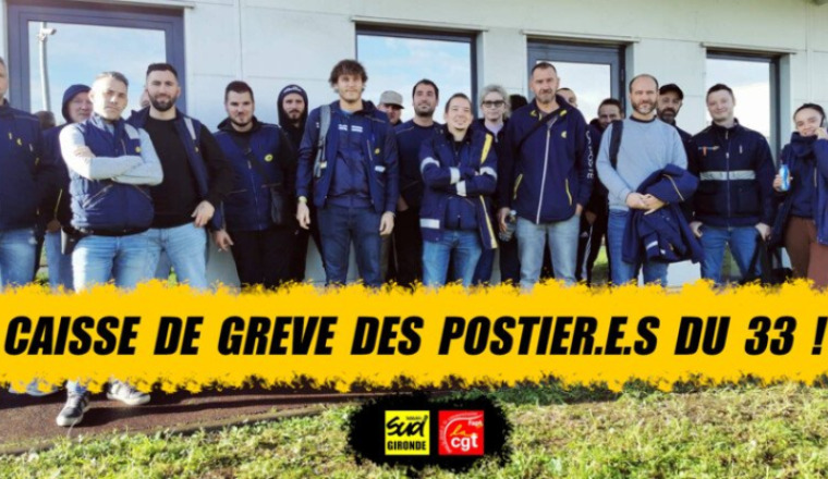 CAISSE DE GREVE POSTIER.E.S DU 33