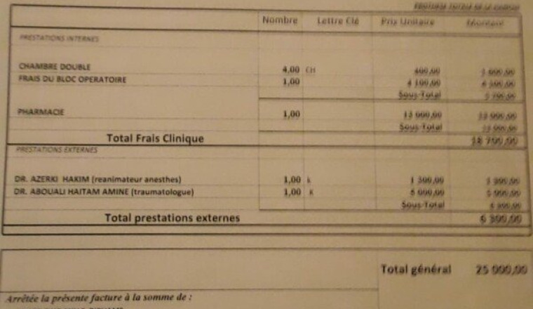 Aider ma tante a payer les factures de l'opération