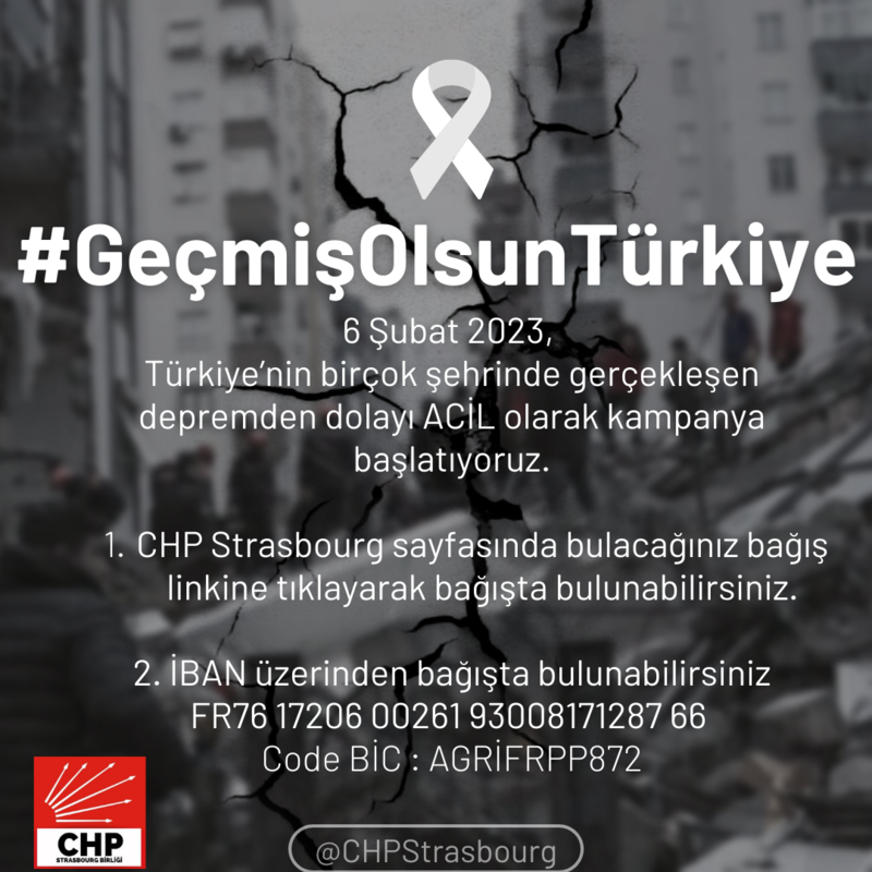 Campagne d'aide aux sinistrés en Turquie
