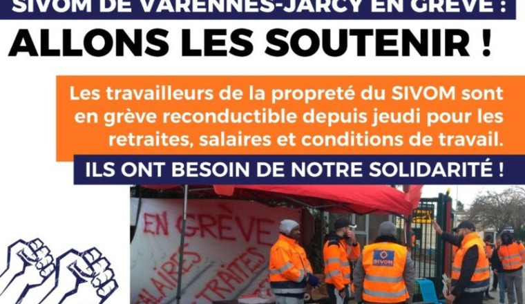 Eboueurs et travailleur du SIVOM en grève