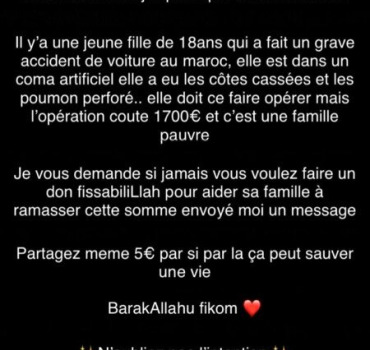 Opération vital pour zineb