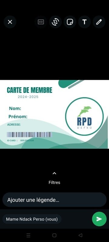 Carte de membre RPD DEFKO