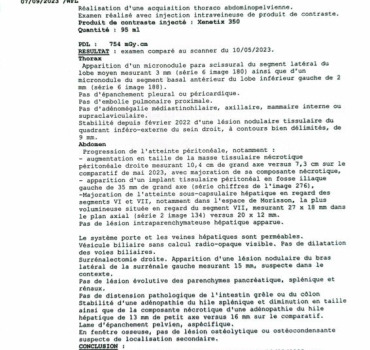 Chirurgie cyto réduction au niveau du péritoine
