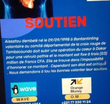 Opération du coeur de Aissatou DEMBELE