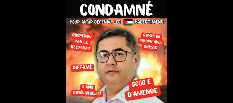 🟣 Condamné pour avoir défendu la Palestine
