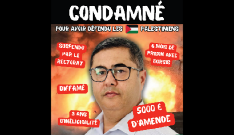🟣 Condamné pour avoir défendu la Palestine