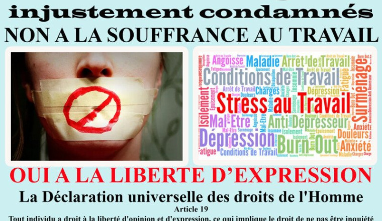 Soutien aux enseignants condamnés.