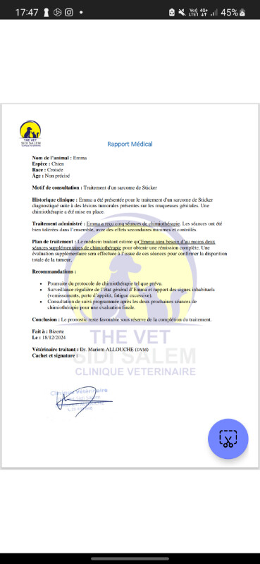 Image justificative de la cagnotte