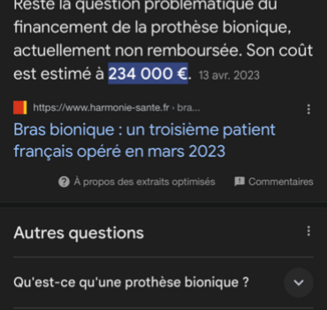 Bras Bionique pour un frère