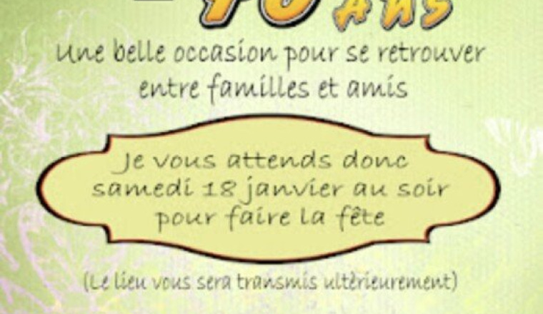 70 ans de Bribri cadeaux