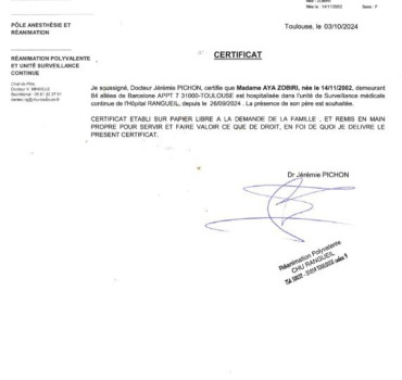Soutien pour Aya, atteinte d'un cancer