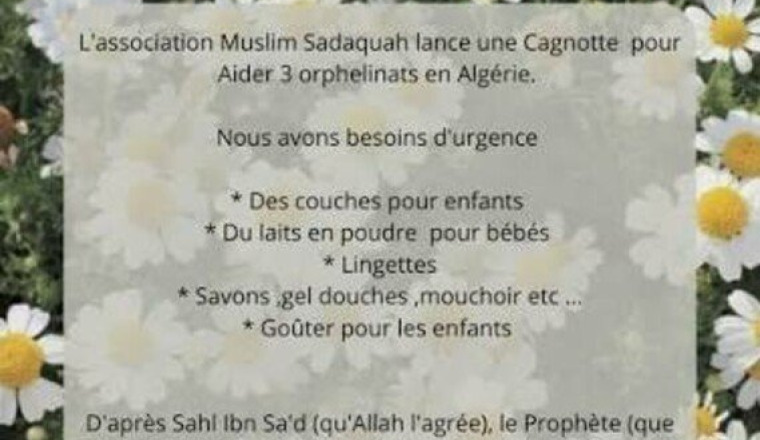 Aidons les orphelins d’Algérie