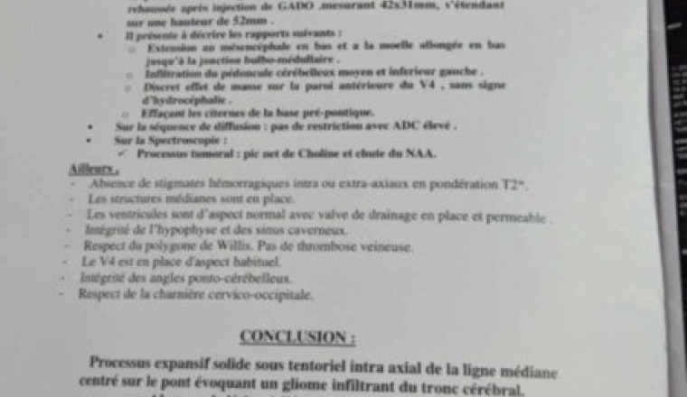 Tumeur traitement urgent