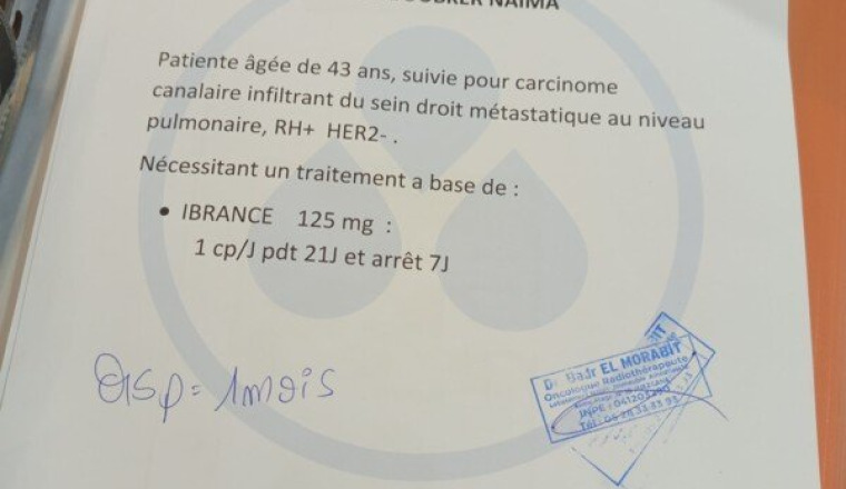 Urgence médicale: chimio cancer du sein