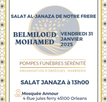 Décès BELMILOUD Mohamed