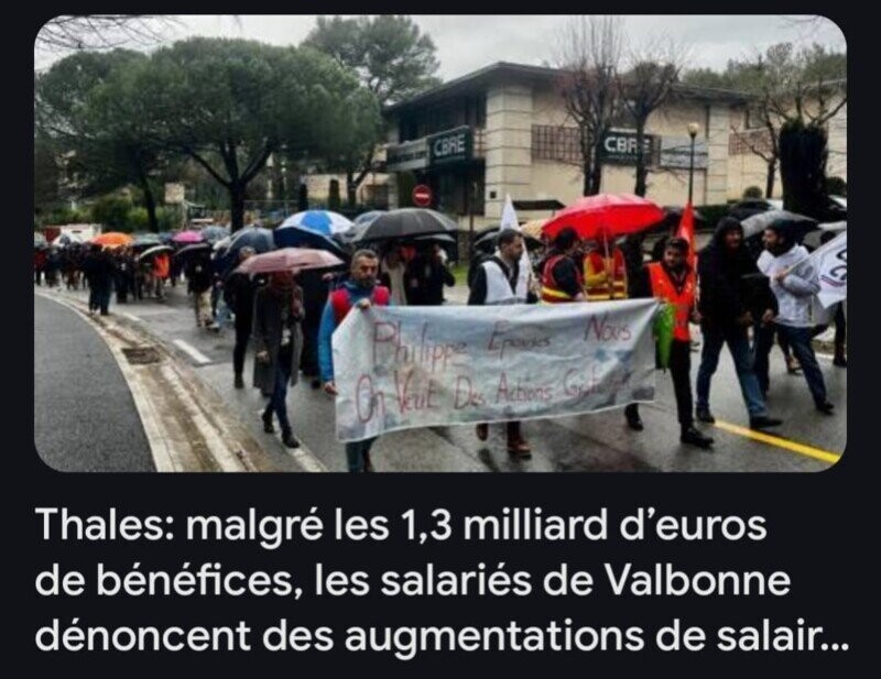Soutien aux Grévistes Thales DMS Sophia