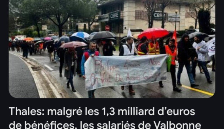 Soutien aux Grévistes Thales DMS Sophia